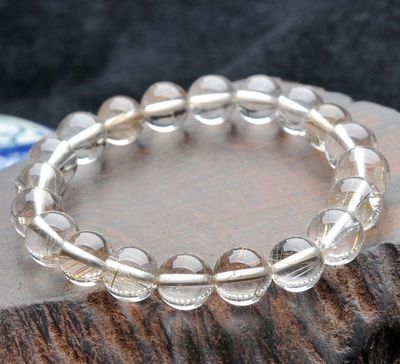 純天然9mm魔鬼發(fā)晶銀發(fā)手鏈Y81Y137 東?？h盛飾珠寶的匠心之作